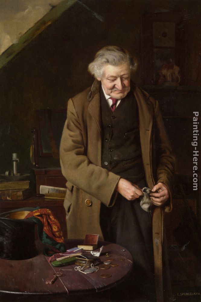 The Cause of All The Trouble painting - Charles Spencelayh The Cause of All The Trouble art painting